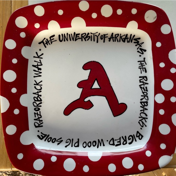 Arkansas Razorback platter - Picture 1 of 1